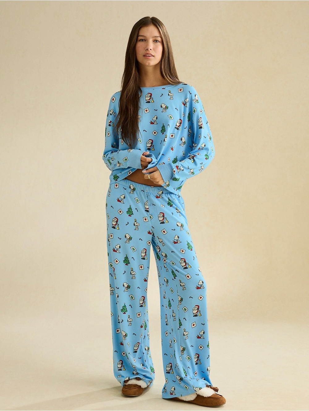 🐩🩵 American Eagle Snoopy Plush Christmas PJ Set 🎅🏼🩵